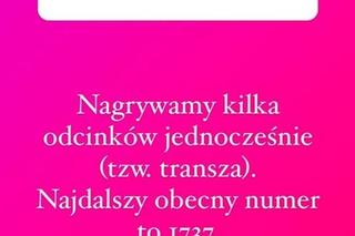 M jak miłość. Ile już odcinków nagranych? 