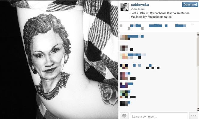 Maja Sablewska tatuaż