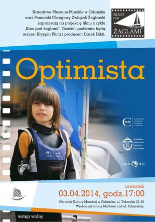 Kino pod żaglami - film Optimista - zaproszenie