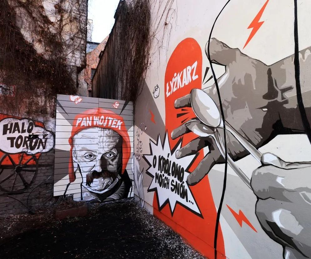 Nowy mural w Toruniu. Przedstawia legendy starówki