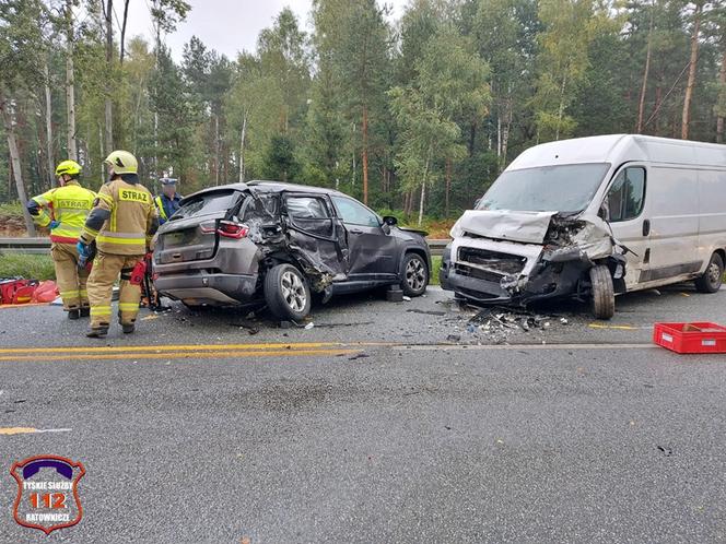 Wypadek na S1 pomiędzy Tychami i Mysłowicami