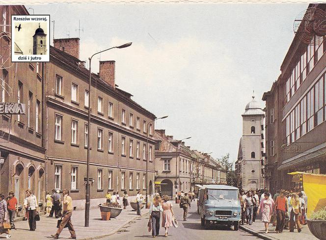 Karta pocztowa wydana w 1978 roku ukazująca ulicę 3 Maja