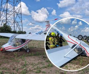 Awaryjne lądowanie w Kujawsko-Pomorskiem. Maszyna przewróciła się na bok. 79–letni pilot przeżył