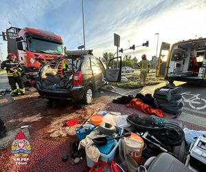 Wypadek na skrzyżowaniu Chrobrego z Trasą Prezydenta Władysława Raczkiewicza w Toruniu