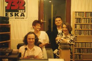 Eska nadaje z Pedetu - Prima Aprilis 1994. Paweł Wójcik, Wojtek Janicki, Jacek Fudała