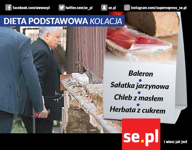 Kaczynski w szpitalu dieta podstawowa kolacja