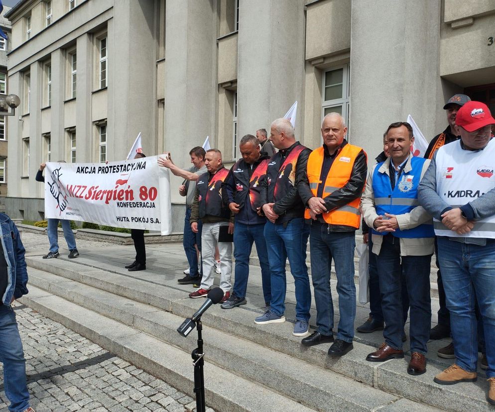 Hutnicy protestują, a Braun znów wywołał skandal