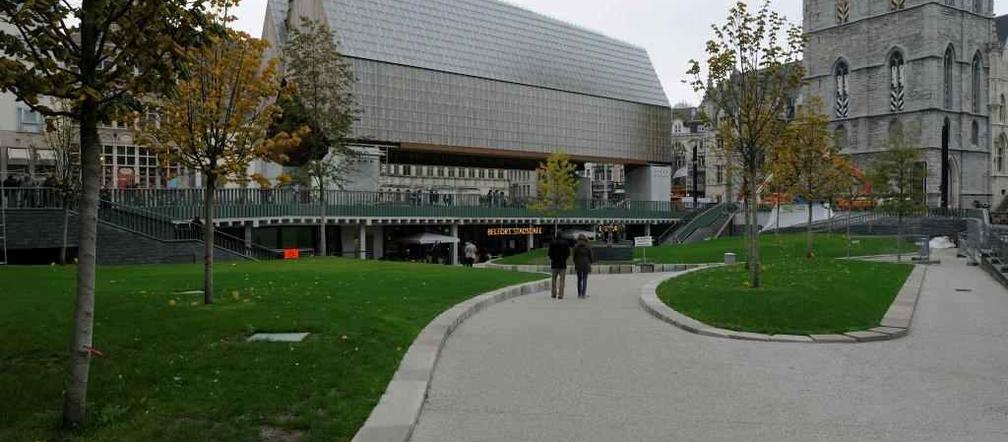 City Hall Ghent/  Wielofunkcyjna hala w Gandawie, Robbrecht en Daem architecten; Marie-José Van Hee architecten, fot. Petra Decouttere, materiały prasowe Mies van der Rohe Award