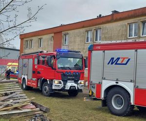 Pożar budynku socjalnego w Starachowicach