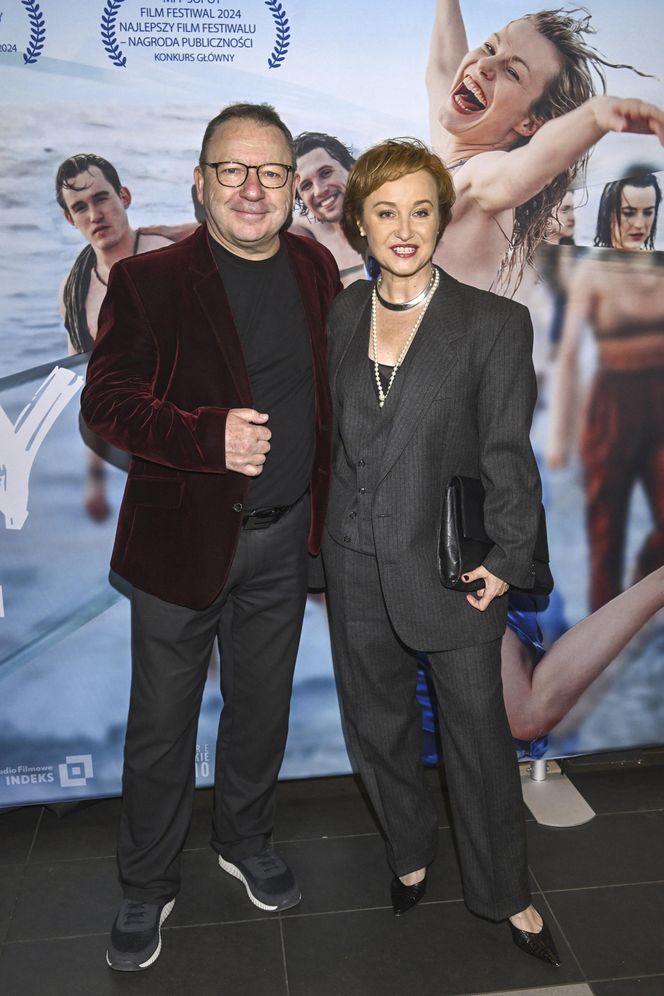 Gabriela Muskala Zbigniew Zamachowski jadą metrem