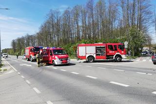 Wypadek w Nowych Żukowicach. Motocyklista ciężko ranny po zderzeniu z samochodem