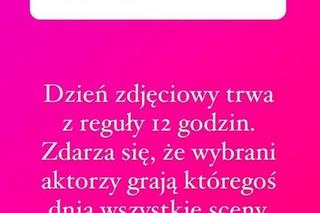 M jak miłość. Ile aktorzy godzin spędzają na planie?