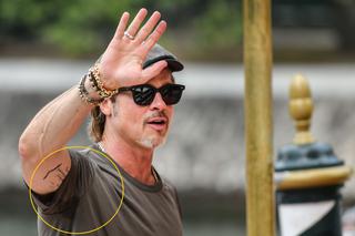 Brad Pitt pokazał w Wenecji nowy tatuaż! Chciał przykryć ten zrobiony dla Angeliny Jolie?