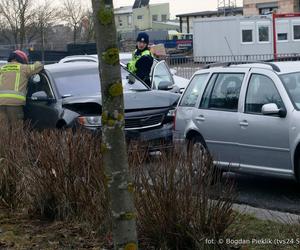 Zderzenie czterech aut na ul. Reja w Suwałkach