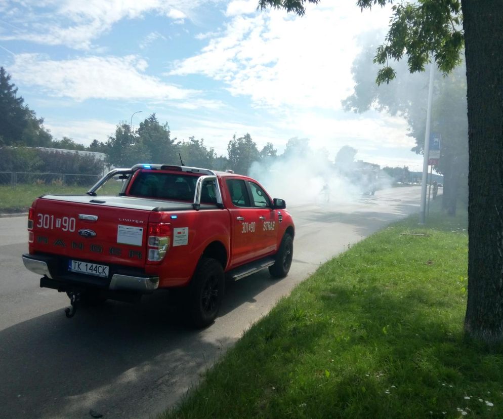 Pożar auta tarnowska2