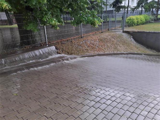Pozalewane garaże, połamane drzewa. Nawałnica nad powiatem ostródzkim