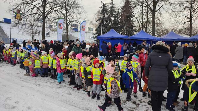 Ubieranie miejskiej choinki w Lesznie