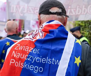 Protest ZNP przed Ministerstwem Edukacji
