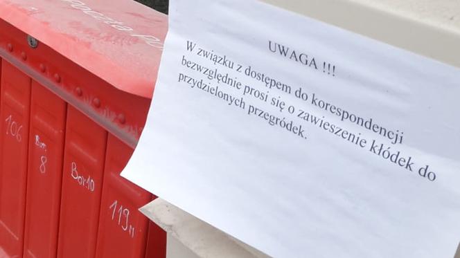 Nietypowe "zarządzenie" dotyczące skrzynek pocztowych