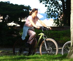 Ewa Drzyzga z mężem na rowerach. Operacje plastyczne nie są dla mnie!