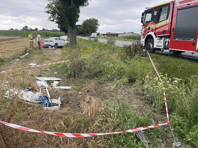 Na szczęście zdarzenie drogowe w miejscowości Chromna nie spowodowało utrudnień w ruchu