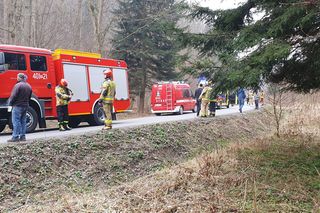 Wypadek autokaru na Podkarpaciu. Śmigłowiec wyruszył do akcji