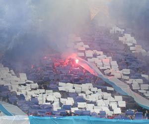 Kibice na Stadionie Śląskim podczas Wielkich Derbów Śląska (16.03.2024)