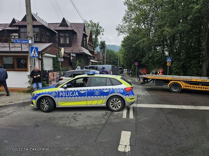  Ponad 3 promile i rajd po centrum Zakopanego. Zakończył jazdę na ścianie budynku