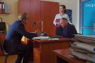 Barwy szczęścia, odcinek 1975. Marek (Marcin Perchuć), Sylwia (Olga Bończyk), prokurator Borecki (Zbigniew Dziduch)