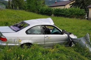 Powroźnik. To CUD, że kierowca przeżył ten wypadek! Samochód doszczętnie zniszczony