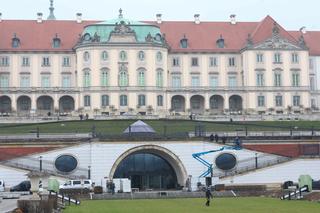 Przygotowania do przemówienia Joe Bidena w Arkadach Kubickiego