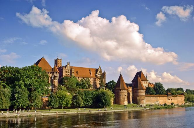 Widok na Zamek Krzyżacki w Malborku 