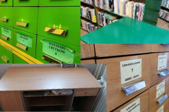 Możesz mieć biurko z biblioteki za 10 zł. Marzysz o szafce katalogowej, takiej z szufladkami? Taka okazja nie zdarza się często