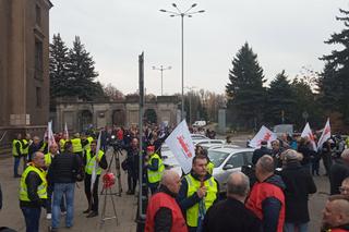 Protest hutników w Krakowie