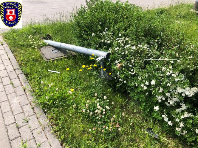 Elbląg: Kolizja z sygnalizacją świetlną!