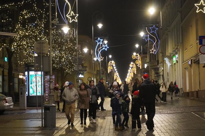 Świąteczne iluminacje 2024 w centrum Kielc