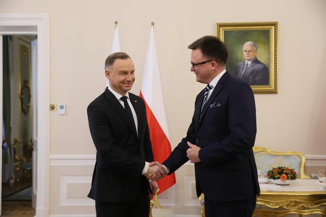 Spotkanie Szymona Hołowni i Andrzeja Dudy
