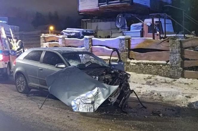 Pijany wjechał w ogrodzenie, na pomoc wezwał pijanego kolegę