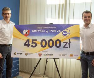 Mecz charytatywny Artyści kontra TVN24 w Bytomiu. Udało się zebrać 45 tys. złotych. To nowy rekord 
