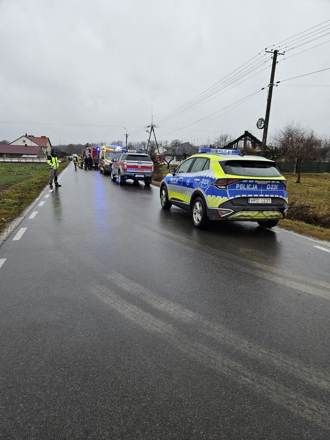 Pożar drewnianego domu w Potoczku-Kolonii