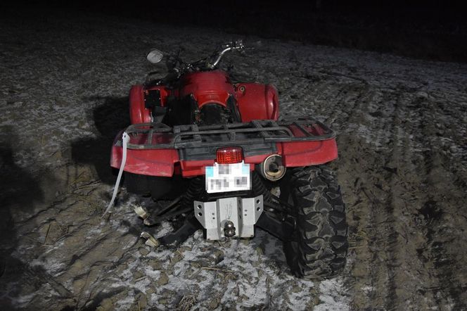 Śmiertelny wypadek na quadzie w gminie Trzebieszów. Zginął 22-latek