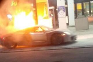 Pożar Porsche 918 Spyder