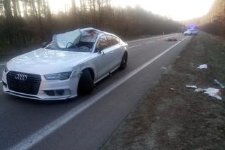 Niebezpieczny wypadek w powiecie kolbuszowskim: Uderzył w łanię i jadącego z przeciwka forda