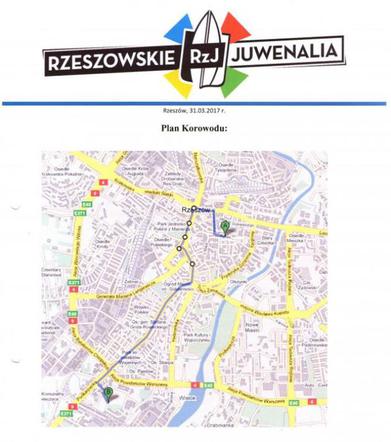 Trasa korowodu studenckiego