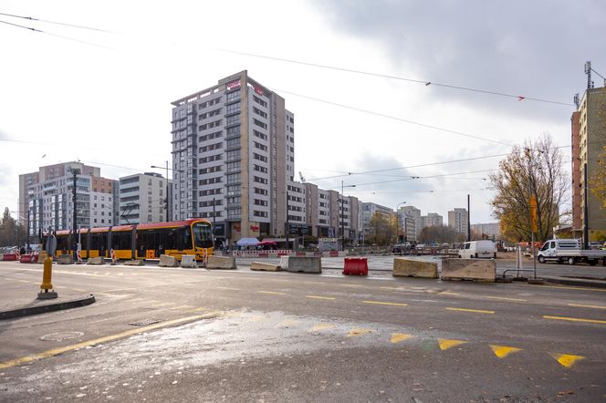 Budowa tramwaju na Stegny w Warszawie