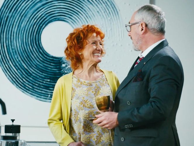 M jak miłość, kulisy serialu: Ola (Ewa Kolasińska) , Werner (Jacek Kopczyński)