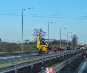 21.03.2025 - wypadek na autostradzie A4 pod Wrocławiem