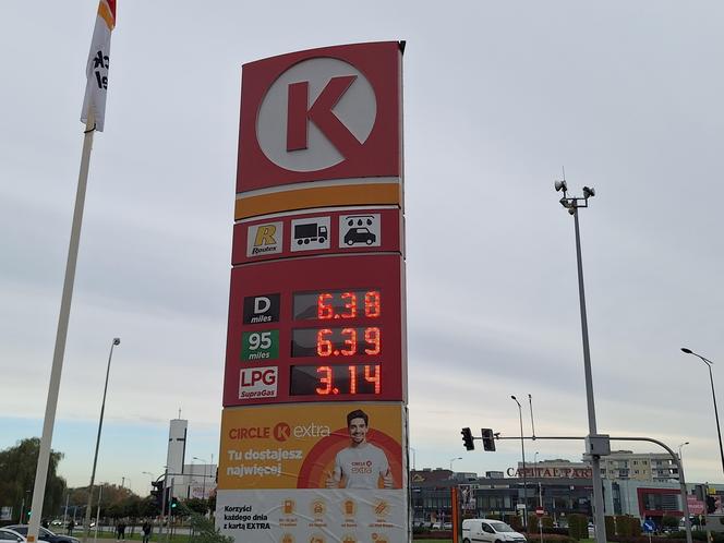 Ceny paliw na stacji Circle K przy al. Tadeusza Rejtana w Rzeszowie
