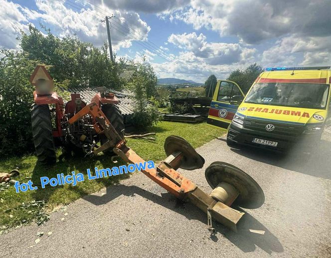 Mordarka. Pijany jak bela 48-latek uderzył ursusem w drzewo i staranował szopę. Miał 8 promili!