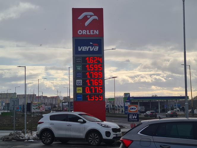 Ceny na stacji paliw Orlen w słowackich Ľuboticach koło Preszowa